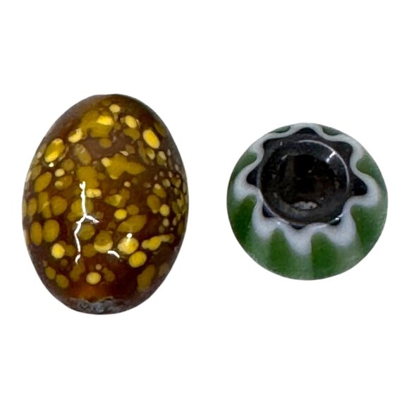 Vintage Lampwork Art Glass Bead Unique Artisan Jewelry Making Supplies Set Of 12 - Picture 2 of 11